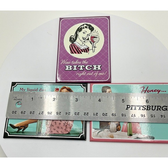 Hi Mom Retro Humor Magnet Set, 3-Piece - Picture 2 of 2